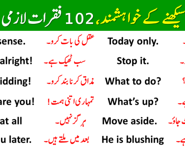 60 English to Urdu Sentences for English Speaking Practice PDF