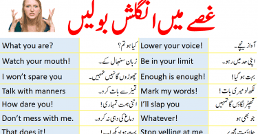 60 English Sentences for Anger with Urdu Translation