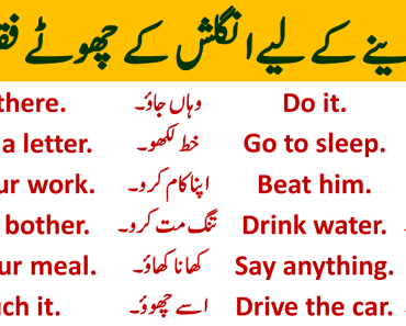 60 imperative Sentences in English with Urdu Translation