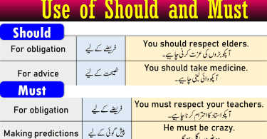 Use of Should and Must in English with Example Sentences