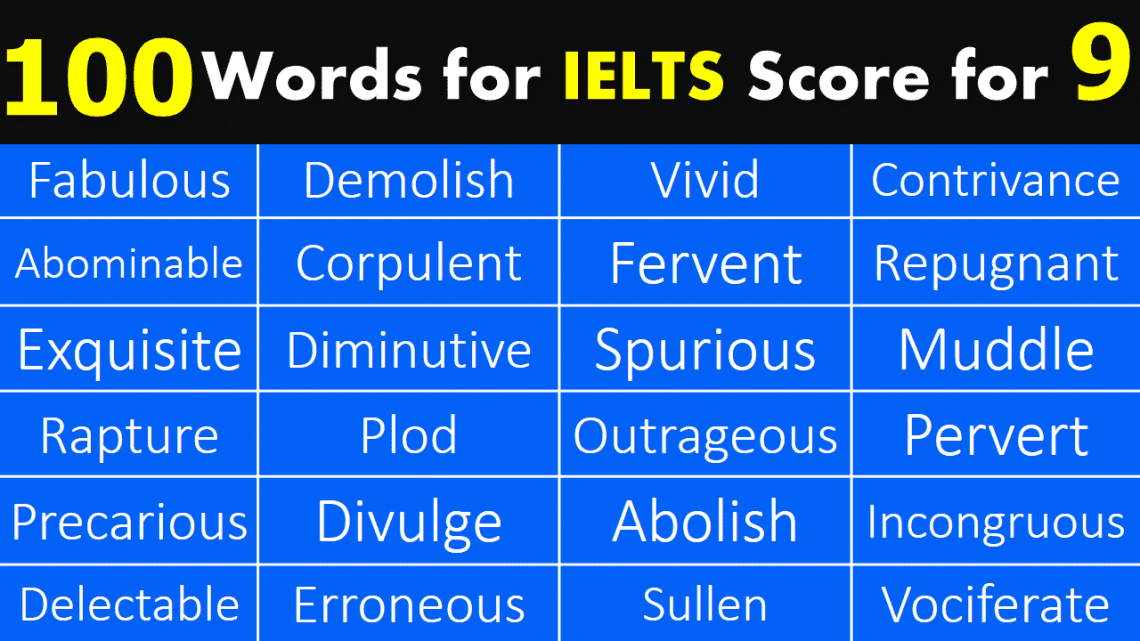 100 IELTS Vocabulary Words for Band Score 9