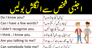 Daily Use English Sentences in Urdu to Talk with Strangers