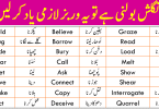 300+Common Verbs List with Urdu Meanings | Most Basic Verbs List