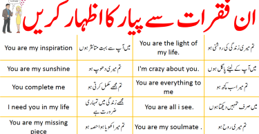 20 Other Ways to Express love in English with Urdu Translation