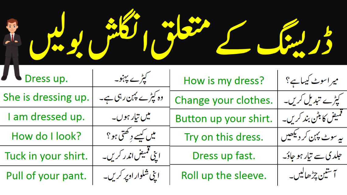 Clothes Sentences in English with Urdu Translation