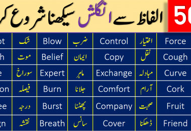 2000 Basic English Vocabulary Words in Urdu Class 7