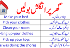 Common English Sentences to Speak English at Home in Urdu