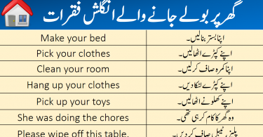 Common English Sentences to Speak English at Home in Urdu
