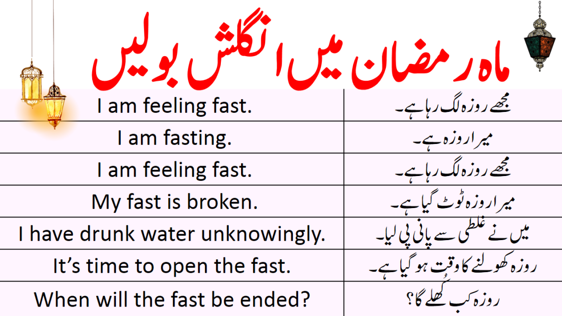 40 Ramadan Sentences in English with Urdu Translation