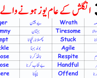 30 Daily Use English Words with Urdu Meanings