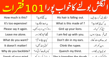 101 Daily Use English Sentences with Urdu Translation