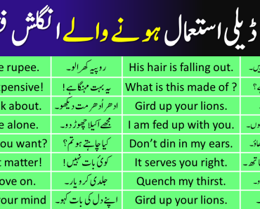 101 Daily Use English Sentences with Urdu Translation