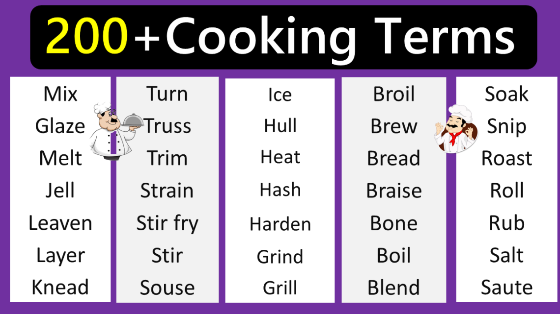 200-list-of-cooking-terms-vocabulary-in-english-ilmrary