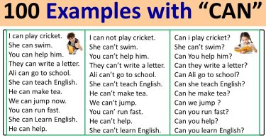 Can Use in Example Sentences - Learn English