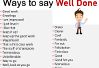 40 Differnet Ways to Say Well Done in English