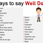 40 Differnet Ways to Say Well Done in English