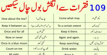 109 Daily Use English Sentences with Urdu Translation