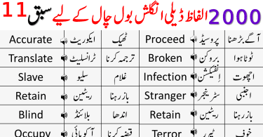 2000 Basic Vocabulary Words Course in Urdu | Class 11