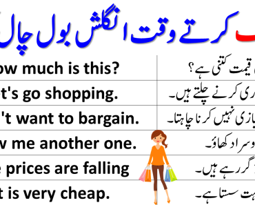 Daily Use English Sentences For Shopping with Urdu Translation