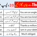 20 Different Ways to Say Thanks You with Urdu Meanings