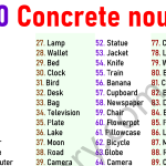 Concrete Nouns: List of 100 Concrete Nouns in English