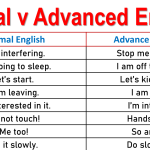 Normal Vs Advanced English Sentences | Download PDF