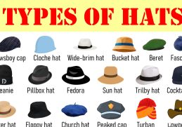 Different Types of Hats For Men and Women | Hats Vocabulary