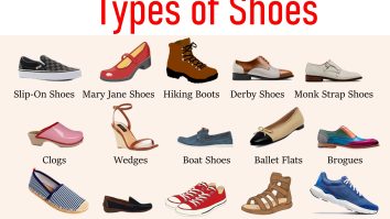 100+ Types of Shoes Name in English with their Pictures