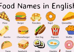 100 Food Names in English with Pictures