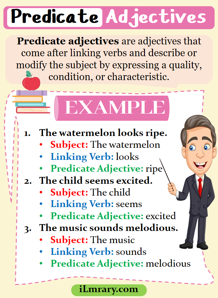 Predicate Adjectives and Usage with Examples in English