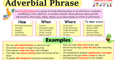Adverbial Phrase with Examples In English