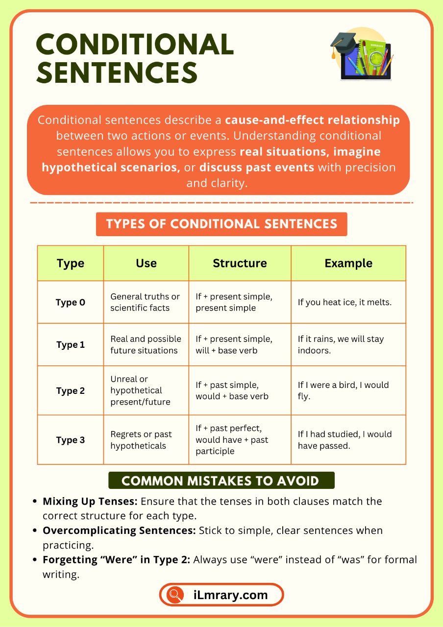 Mastering conditional sentences is a step towards speaking and writing English fluently. 